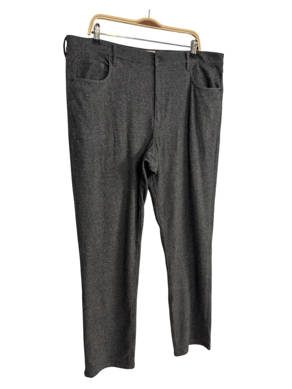Faherty Cotton Wool Blend Pants Size 40 Gray Five Pocket Casual Stretch Fit
